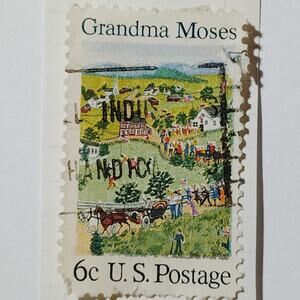 1969 US 6c Grandma Moses American Folk Art Stamp #1370 Used Cancelled